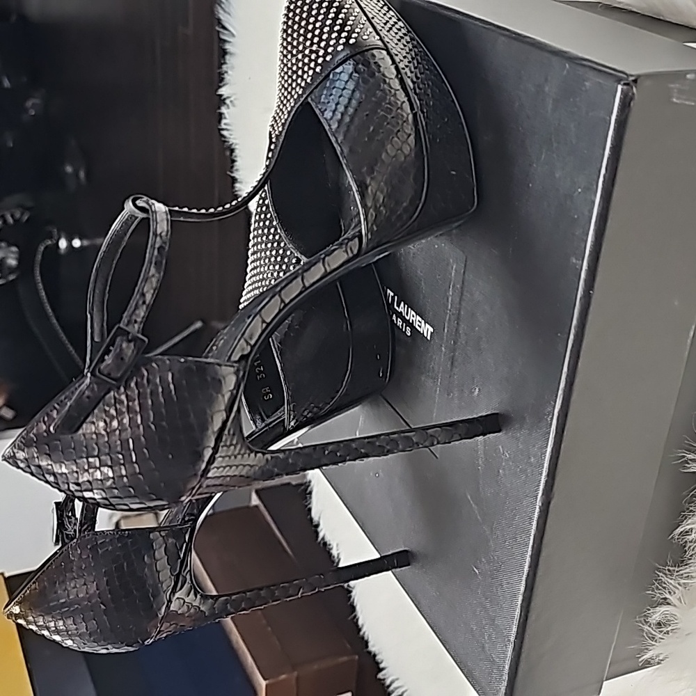 Saint Laurent Python Heels - image 3
